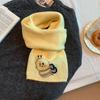 Luochi Cartoon Animal Knit Neck Warmer Scarf - Cozy Autumn Winter Accessory for Students & Couples