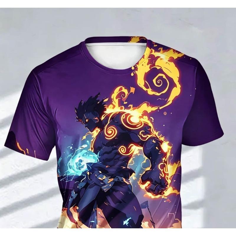 Men's Fashion 3D Printed Men's T-Shirt Round Neck Short Sleeve Trendy Street Wear