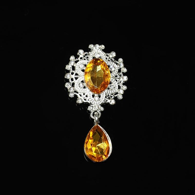 10PCS Metal Fashion DIY Jewelry Accessories Flower Plate Diamond Buckle Water Drop Gem Pendant Alloy Accessories Hair Accessories Headgear Material