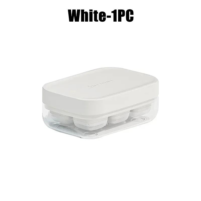 

1/4/8PCS Push Ice Cube Mould Ice Compartment Mini Summer Ice Mould Ice Storage Box Home Square Silicone Ice Cube Mould with Lid