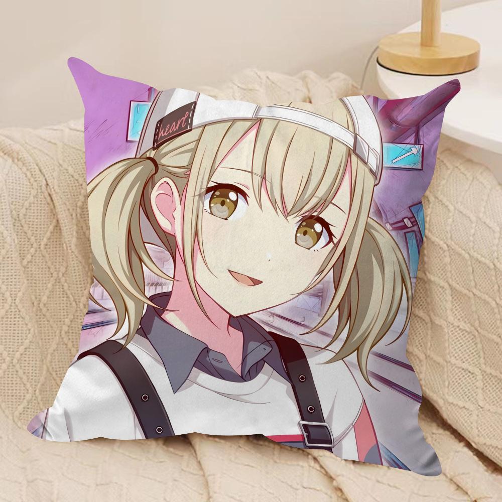 Project Sekai Anime Young Cushion Cover Soft Plush Fabric Double-Sided Printed Sofa Cushion Cover for All Seasons HomeDecor Gift