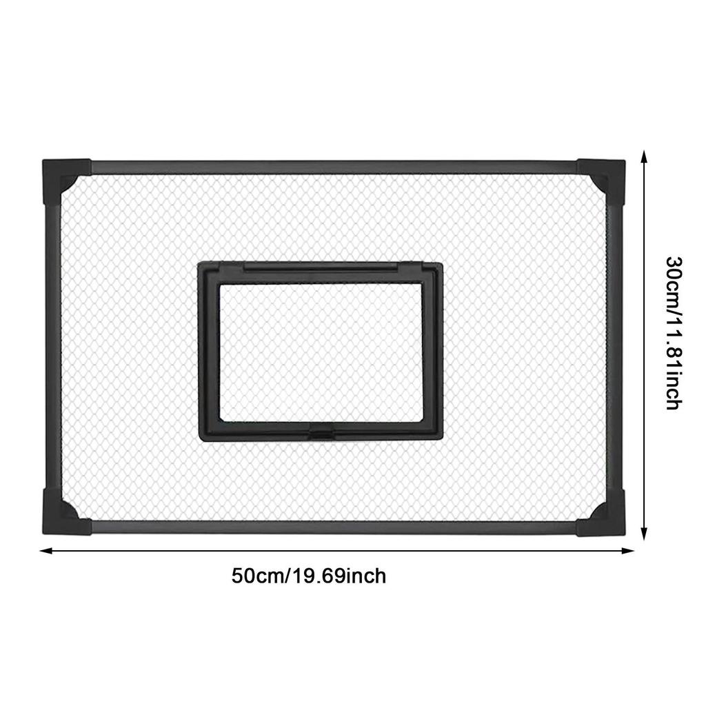 Aquário Cobertura de Malha 5mm Magnética, Acessórios com Janela de Alimentação Anti Fuga Tampa para Répteis Multiuso