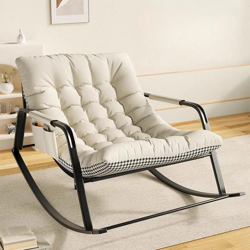 Rocking Chair Lazy Sofa Home Balcony Leisure Double Rocking Chair Outdoor Patio Sleepable or Lying Garden Modern Lounge Chairs