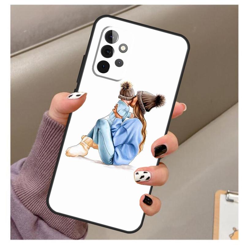 Baby Mom Daughter Girl Son Dad Case For Samsung Galaxy A32 A52 A12 A22 A16 A26 A36 A56 A06 A55 A35 A15 A54 A34 A14 A13 A53