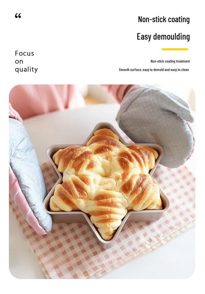 Hexagonal Non-stick Star Bread Cake Mold for Baking Pandoro and European Bread in Oven