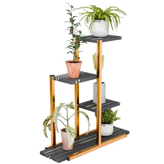 Pflanzenständer Indoor Etagen-Pflanzenständer für Zimmerpflanzen Mehrfacher Eck-Blumenständer für Wohnzimmer Mehrschichtiges Eisenkunst-Pflanzenregal