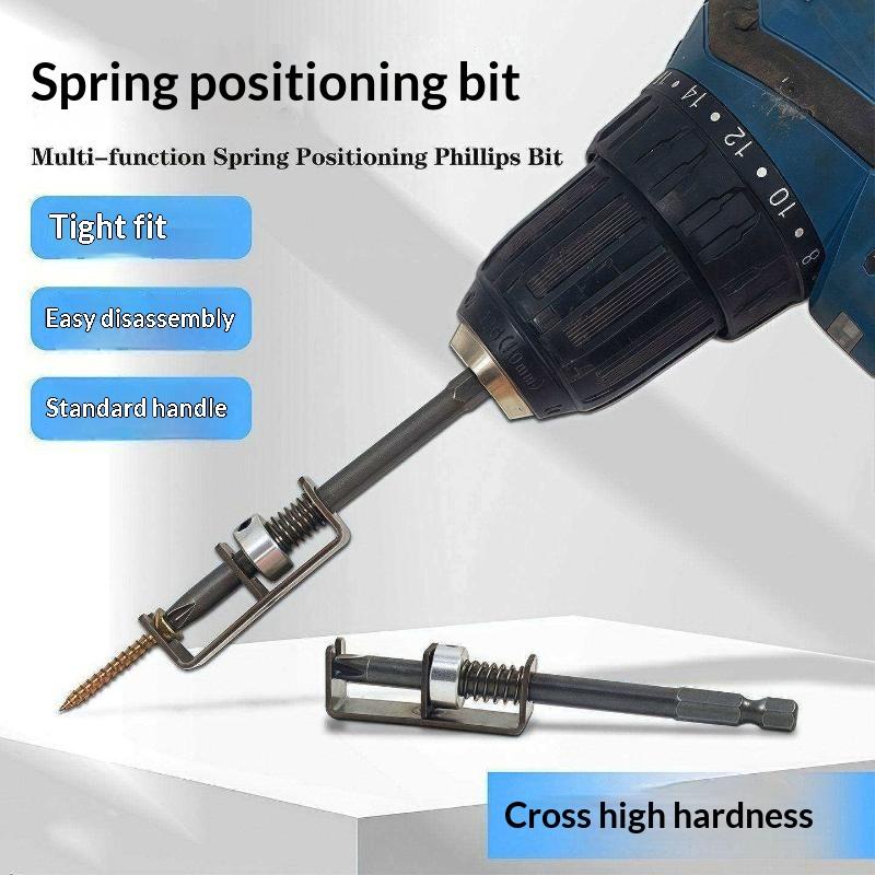Anti Drop Spring Loaded Screwdriver Bit Fixing Clamp Screw Holder Easy to Use for Home DIY Furniture Assembly Jobs