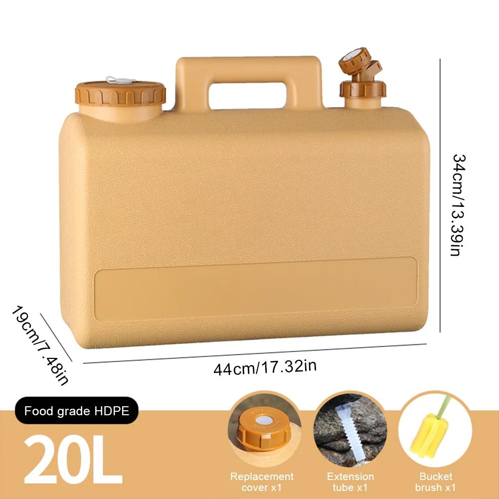 20L Camping Drinking Water Bucket Portable Water Tank with Faucet Large Capacity Water Dispenser Carrier Storage for Car Camping