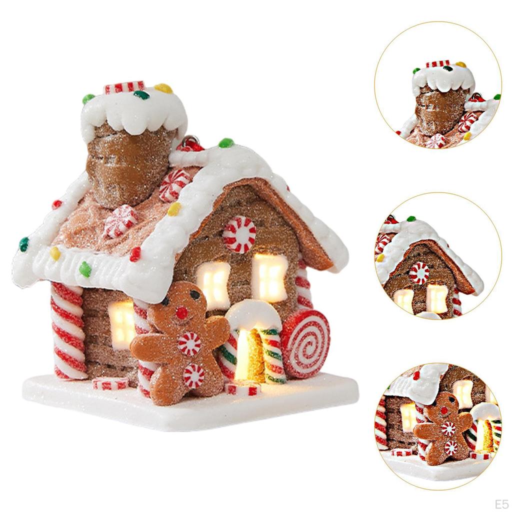 Illuminated Christmas House Figure Pendant, Hanging Decoration, Tree