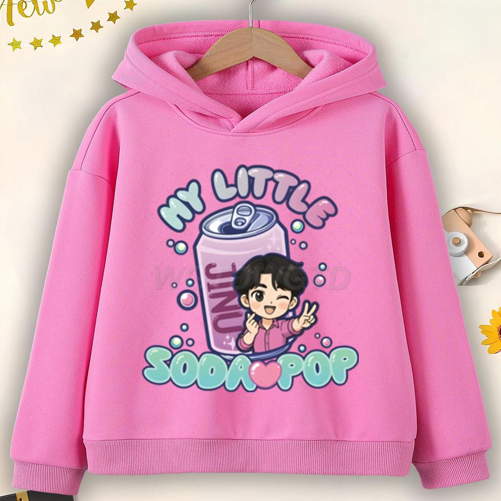 KPop Demon Hunters Soda Pop Graphic Hoodies Movie Fashion Casual Sweatshirt Harajuku Pullover Tops Children's Girl Hooded Sweatshirts