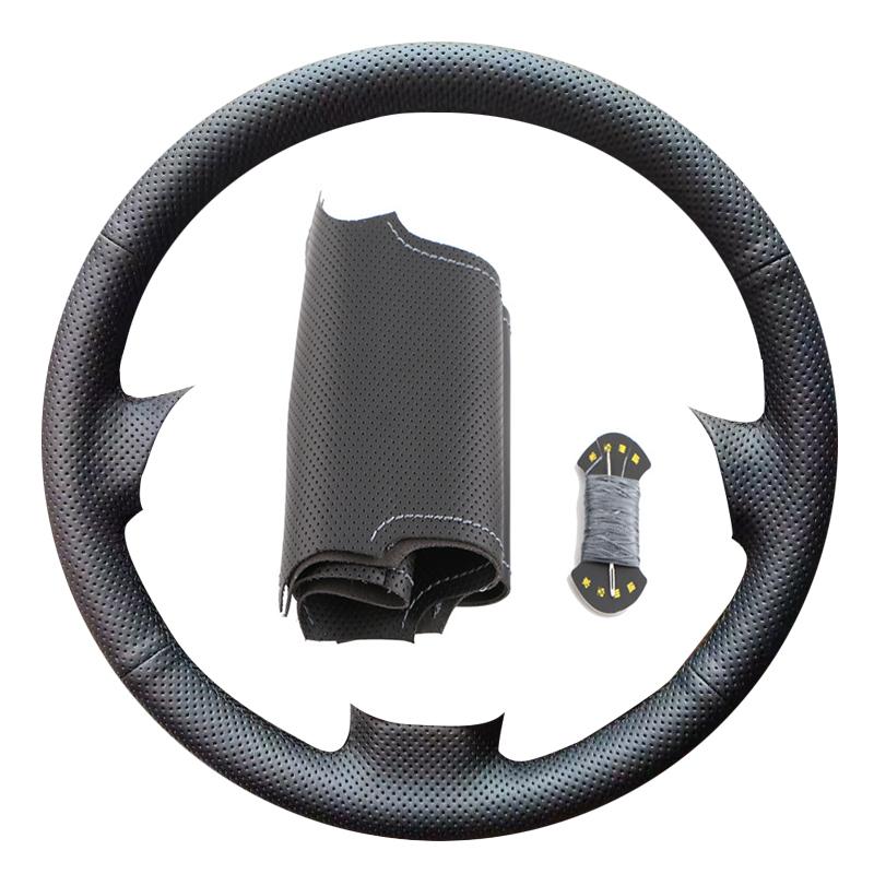 

Дышащий чехол на руль из искусственной кожи, сшитый вручную, для Hyundai Santa Fe 2013-2018 Hyundai Grand C-11-Gray