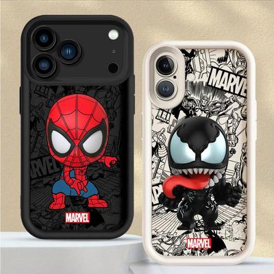 Marvel Sipiderman Venom Soft Cover Case for iPhone 17 Air 13 12 11 Pro Max 16e XS Max 15 16 14 Plus XR