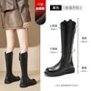 Augustine plush boots women's 2025 autumn and winter new retro British high tube but knee thick-soled knight boots
