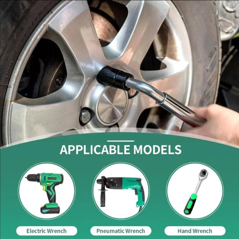 10Pcs of Extended Socket Head Electric Socket Set Telescopic Socket Head Automotive Maintenance Tool Hexagonal Extension