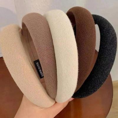 Mode Einfarbig Haar Bands Mädchen Vintage Elastische Stirnbänder Schwamm Haarbänder Haar Hoop Koreanische Haar Zubehör für Frauen