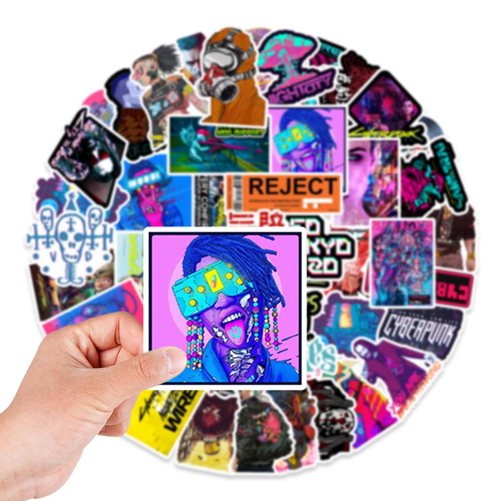 50 Games Doodle Stickers Car Suitcase Motorcycle Helmet Refrigerator Water Cup Decoration Stickers