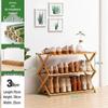 Compact Wooden Shoe Storage Rack: Multi-Layer, Dustproof Shoe Cabinet for Dorm or Entryway
