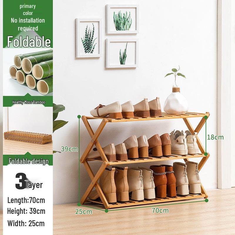 Compact Wooden Shoe Storage Rack: Multi-Layer, Dustproof Shoe Cabinet for Dorm or Entryway
