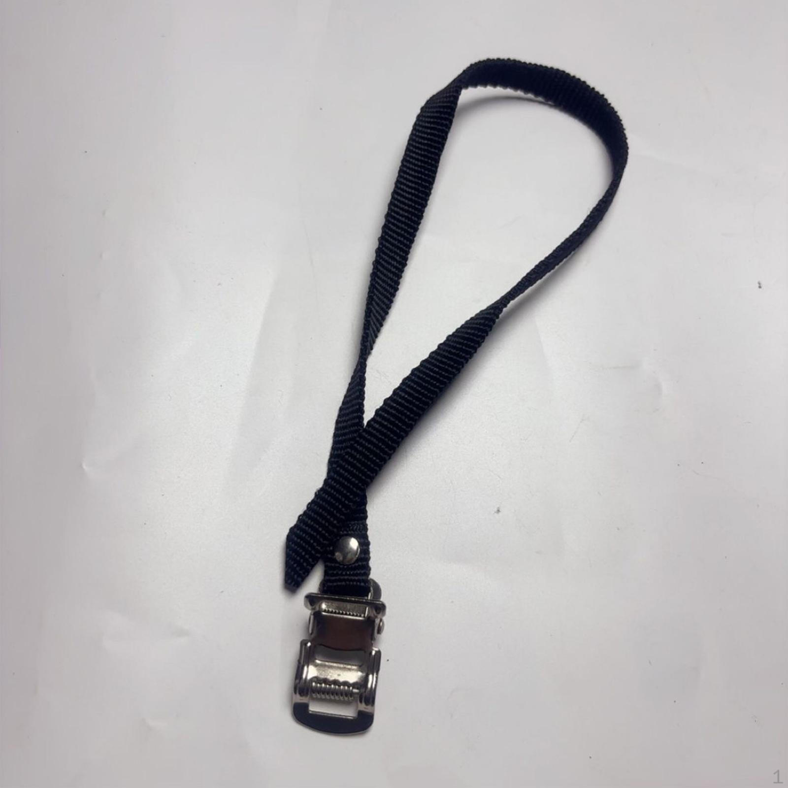 

2 Pieces Foot Pedal Straps Nylon Holders Adjustable for Excersise Multifunctional Sturdy Easily чёрный