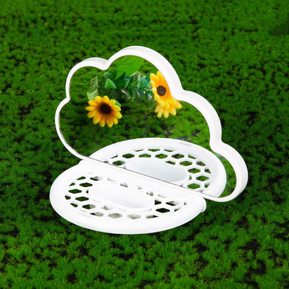 

Save Space Bird Perch Stand Clouds Shape Bird Mirror Toy Platform Stand Bird Mirror Rest Platform белый