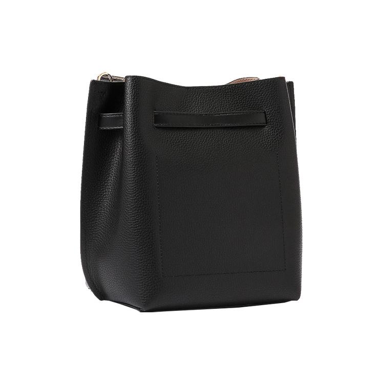 New MICHAEL KORS Emilia Cow Leather Shoulder Bag, Crossbody Bag Trumpets Women's Pure Black 35S1GU5M1T-001