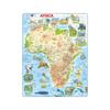 LARSEN Africa Map, English Version, 63-Piece Jigsaw Puzzle, World Map, Geography, Animals, Educational Toy for Elementary School Students, Ages 6 and