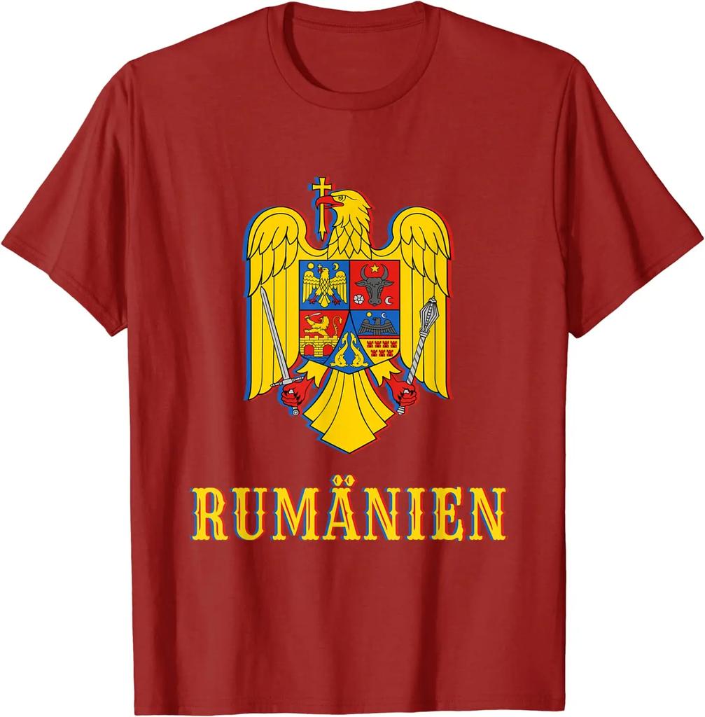 RoUnisexia Flag Coat of Arms Loop RoUnisexian TShirt 100 Cotton ONeck Short Sleeve Summer Casual Unisexs Tshirt Streetwear