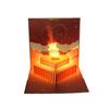 Happy Birthday 3D Light Music Card With Envelope Light Feature Pop Up Cake Card Musical Function Cake Blessing Card