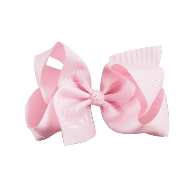 New Solid Bows Hair Clips For Girls Handmade Grosgrain Ribbon Bow Hairpins Children Barrettes Fashion Boutique Hair Accessories