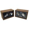 FRUCASE Wooden Watch Winder for Automatic Watches 2 Rolex Box Jewelry Display Collector Storage with Light