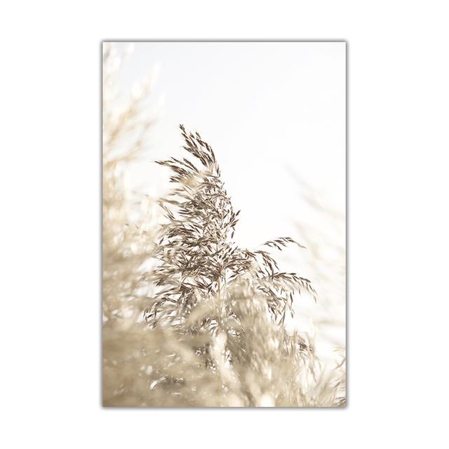 Autumn Nature Landscape Nordic Poster Grassland Flowers Leaves Canvas Print Wall Art Painting Scandinavian Home Decor Picture