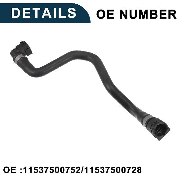 Durite de radiateur pour BMW X5 Haute étanchéité N°11537500752 | Durite d'eau de réservoir moteur Noir 1 pièce