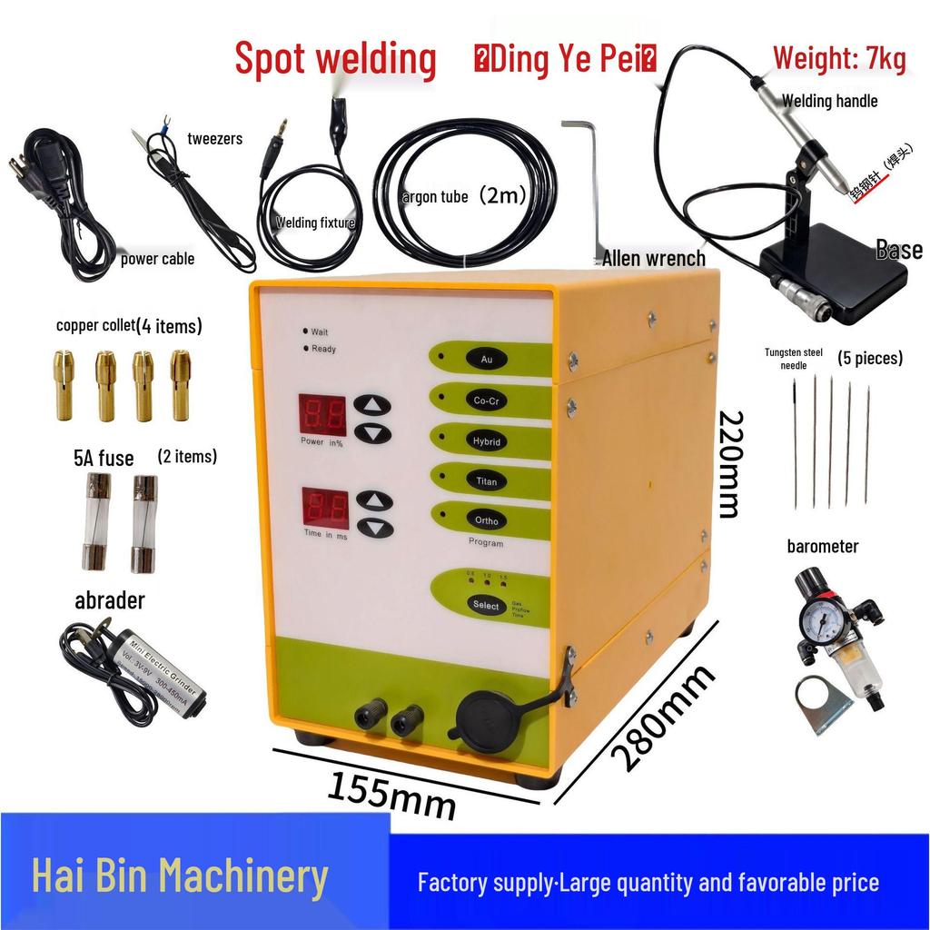 100A Dark Green Spot Welder for Gold/Silver Jewelry and Dental Work