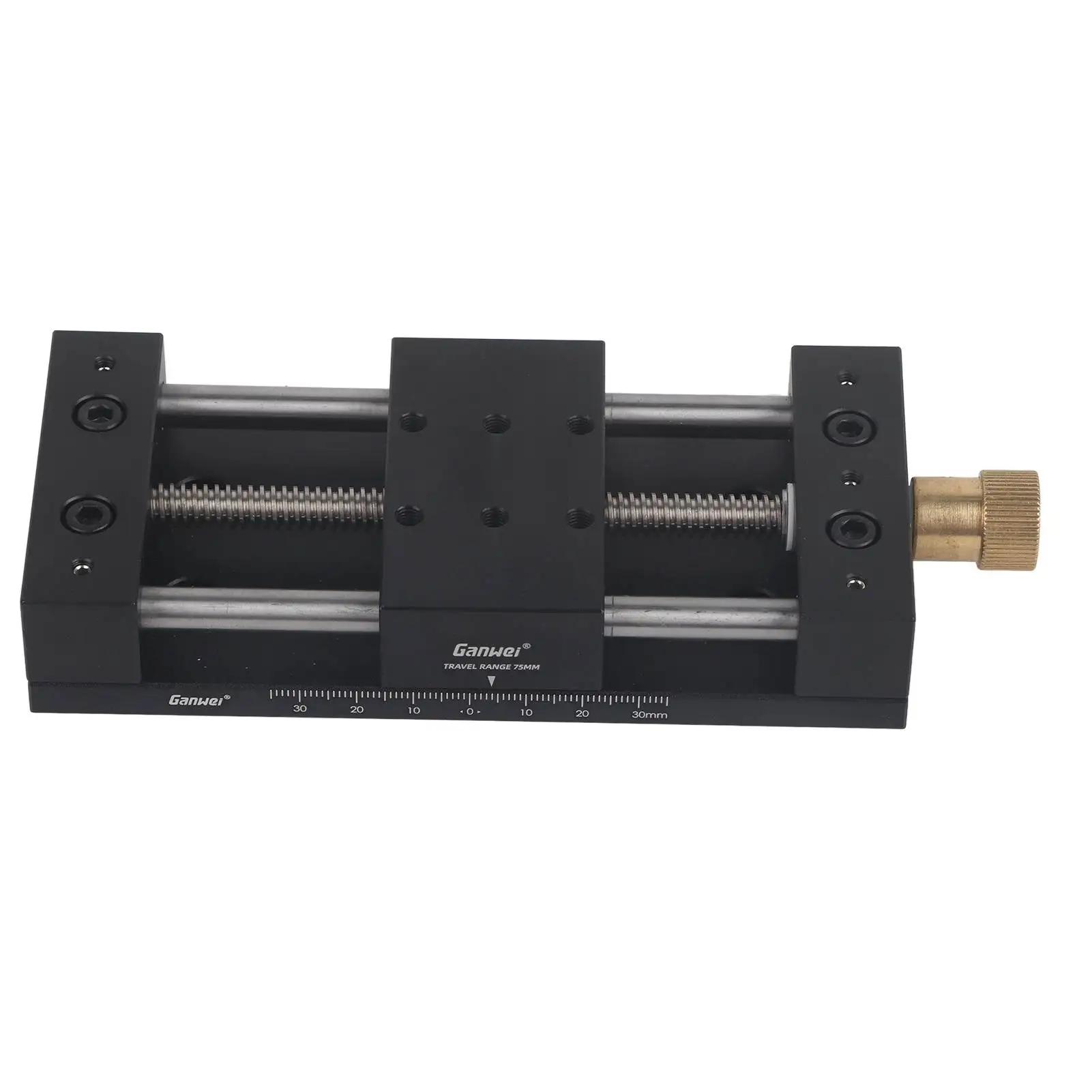 Linear Stage Actuator Manual Sliding Table Aluminium Alloy High Accuracy ,Linear Motion Rail Guide Table with Base nero