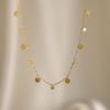 18K Gold Plated Stainless Steel Necklace – Round Bead Chain, Elegant Daily Wear & Vacation, Versatile All-Year Accessory for Women