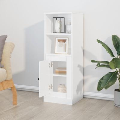 Highboard High Gloss White 36 X 35.5 X 103.5 Cm Particleboard