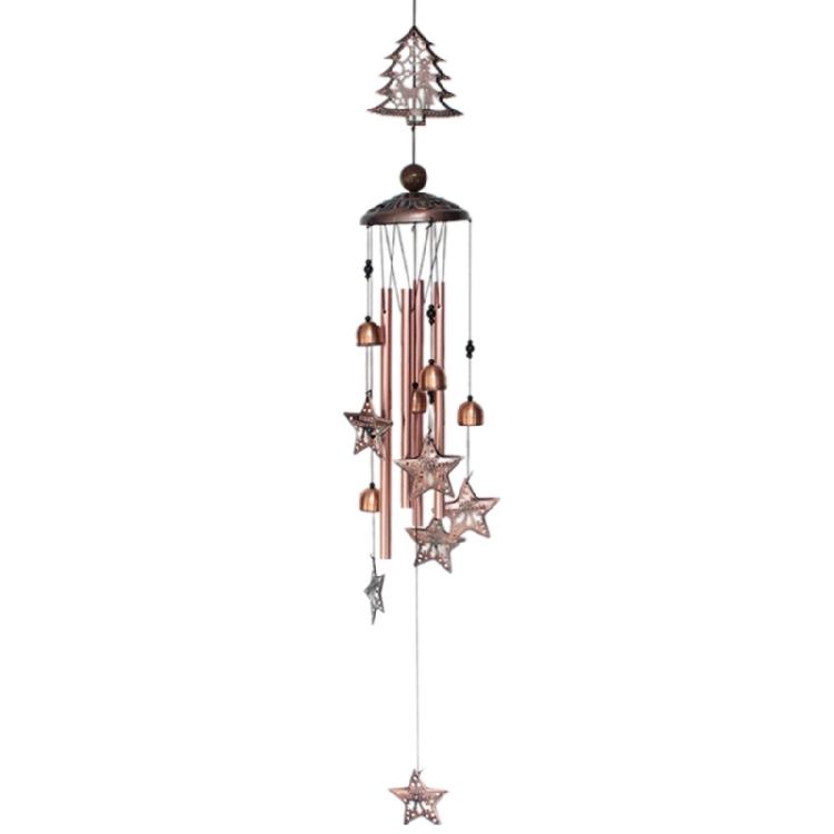 Festives Metal Windchime Bells Hanging Ornament for Christmas Trees, Creates Warm Holiday Ambiances