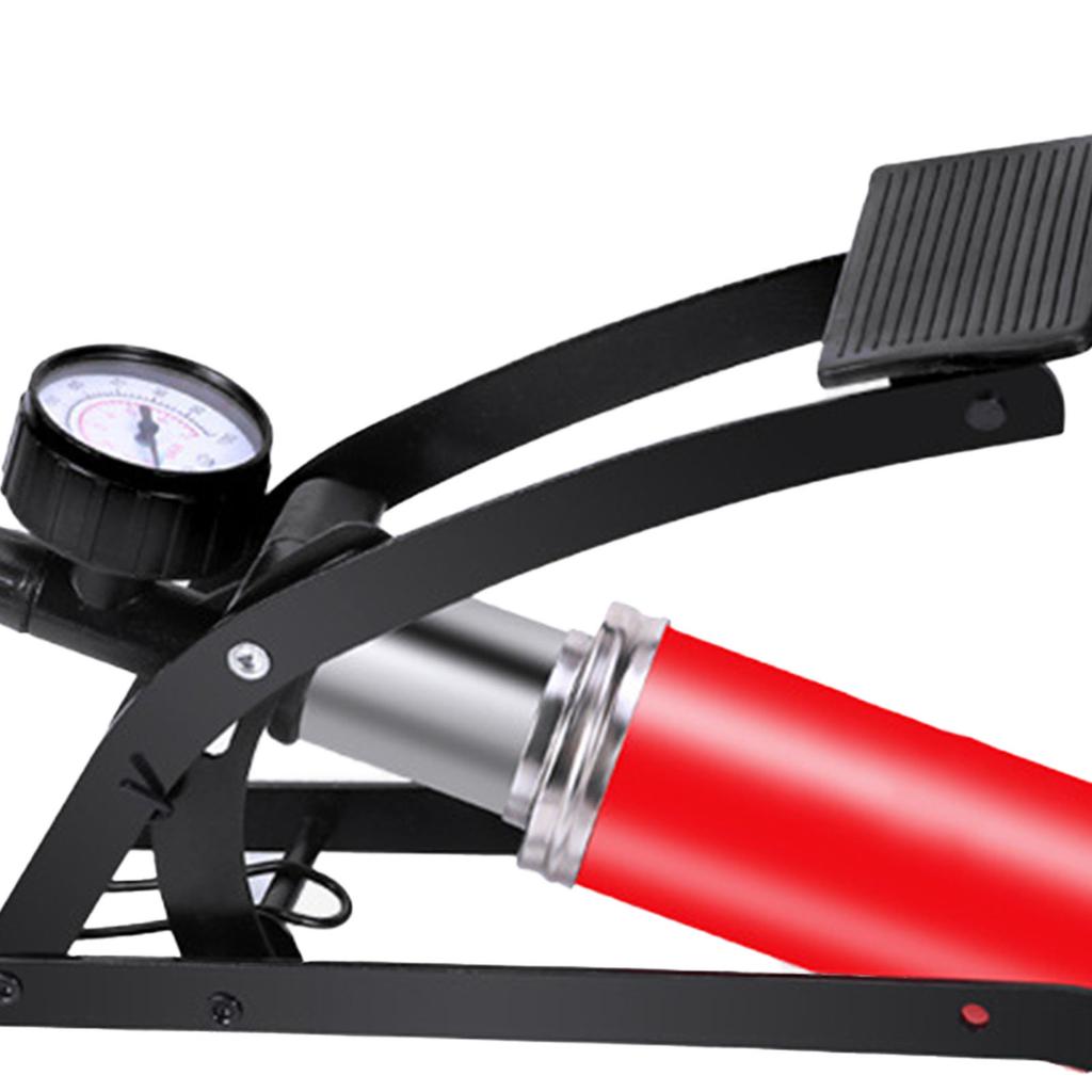 Pompă de picior de podea pentru bicicletă cu manometru Pompă de aer portabilă de înaltă presiune pentru mașini Bicicletă Mingi sportive