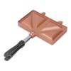 Hot   Maker Aluminum Alloy Hot Dog Toaster Double Sided Frying Pan   Baking Pan