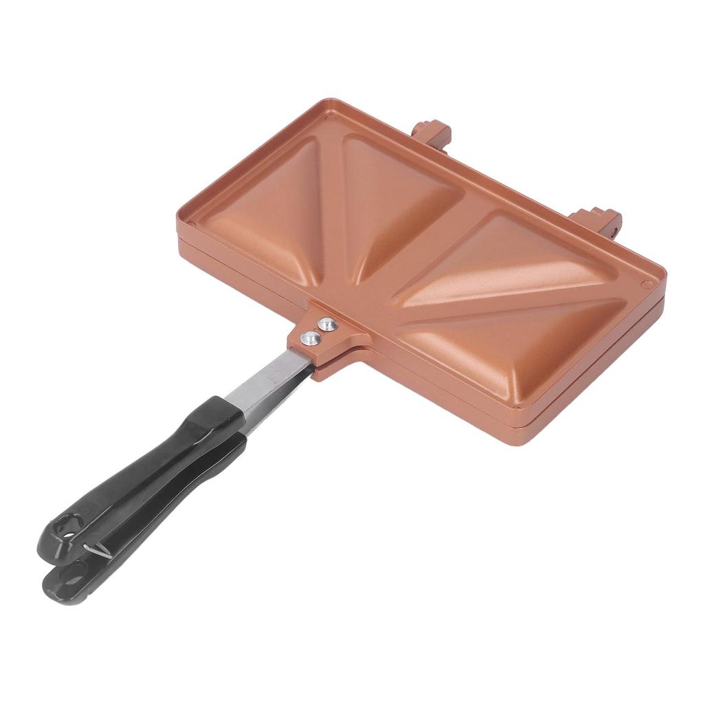 Hot   Maker Aluminum Alloy Hot Dog Toaster Double Sided Frying Pan   Baking Pan