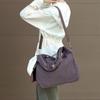New Arrivals Open Run Unisex Lightweight Nylon Check Pattern Multi Pocket Crossb