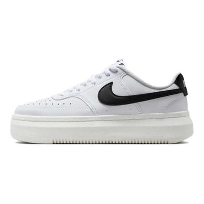 Buty Skateboardowe Court Vision Alta Odporne na Ścieranie Niskie Damskie Biało-Czarne Sneakersy DZ5394-107