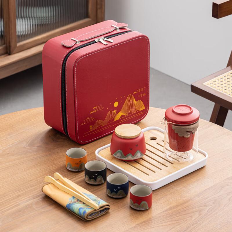 Zhi Shi  A Thousand Li of Rivers and Mountains  Portable Tea Set