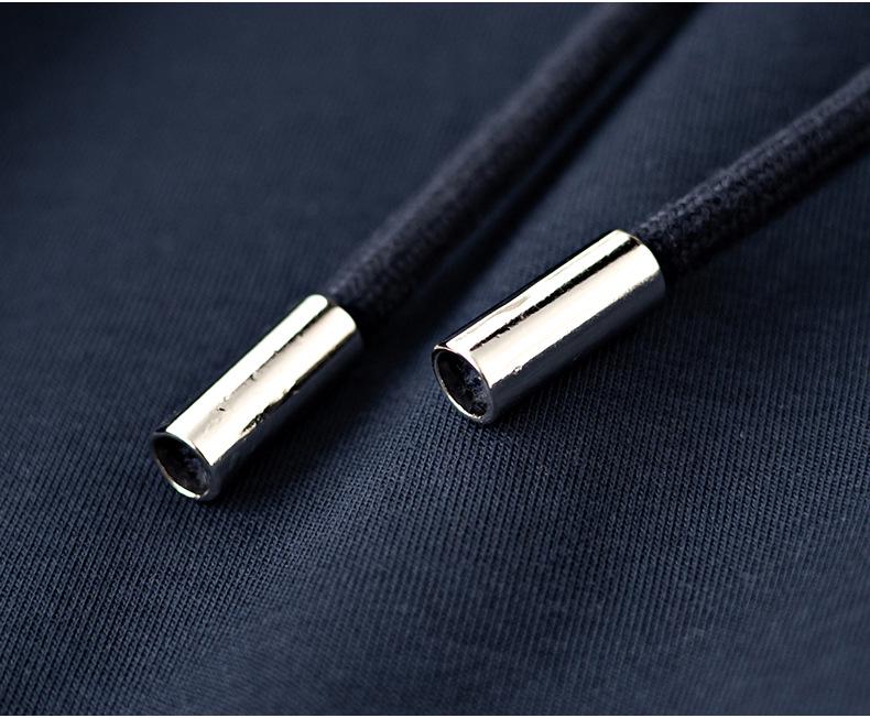 Men's High-End Casual Hooded Sweatshirt - Autumn/Winter Color Block Zipper Jacket with Embroidery