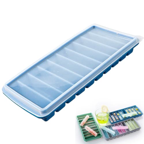 

DZGUAI Ice Cube Tray, 10-Cavity Ice Maker with Silicone Lid, Easy to Dispense, Elongated and Rectangular Ice, Jelly Drinks, Fruits, Clear Ice, Home Us