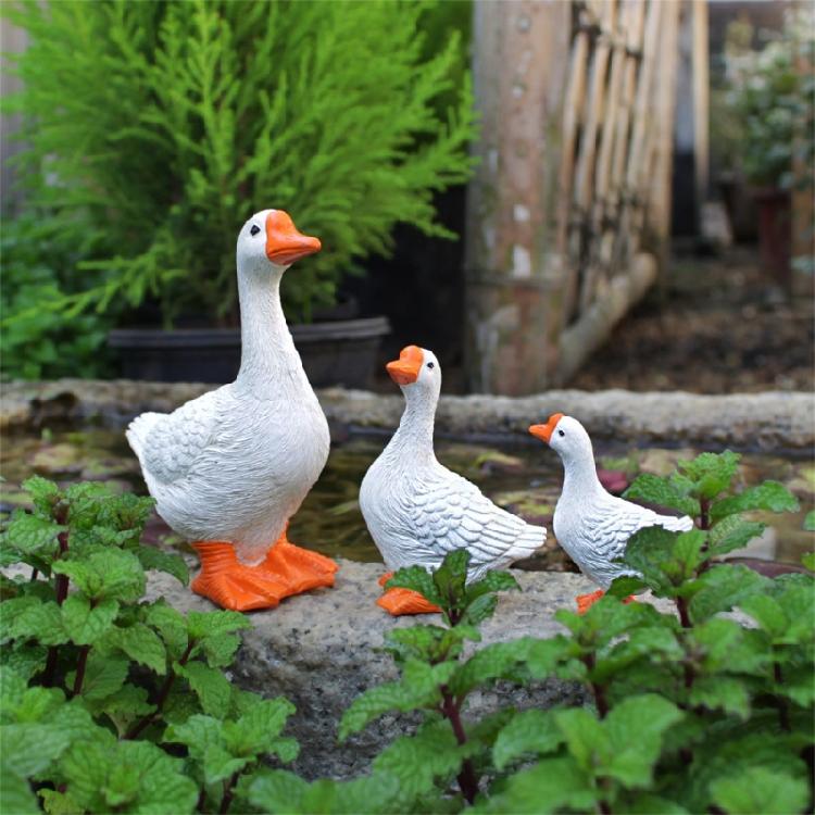 Simulations Geese Toy Summer Beach Landscape Garden MiniatureOrnaments
