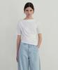 NOTIA Unbalance Drape Half T-Shirt - Ivory