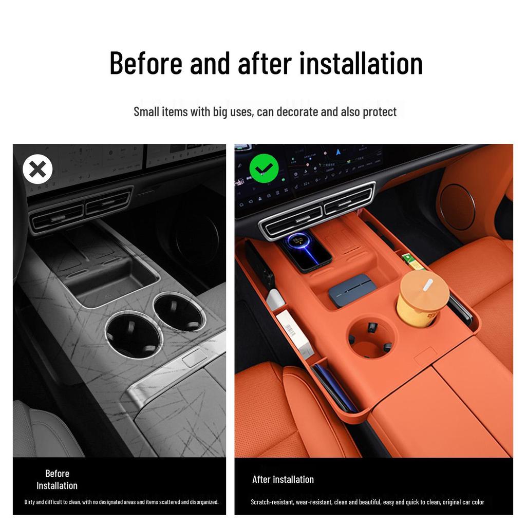 Li Auto L6-L9 Center Console Panel Multi-functional Storage Mat and Car Accessories