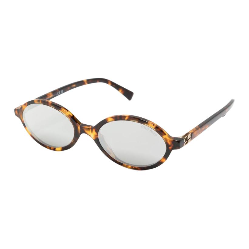 

Miu Miu Regard Letter Logo Oval Sunglasses Women sunglasses Tortoiseshell SMU04Z Eyeglass Case/Pouch+Box,50