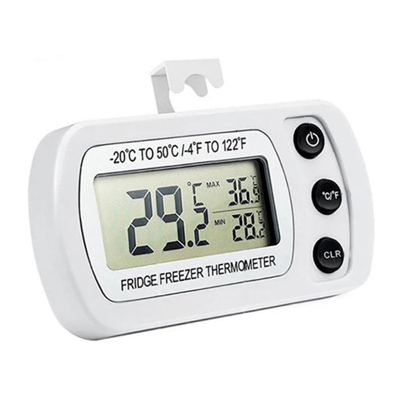 Fridge Thermometer With Hook Anti-Humidity Refrigerator Freezer Electric Lcd Display Digital Thermometer Temperature Monitor